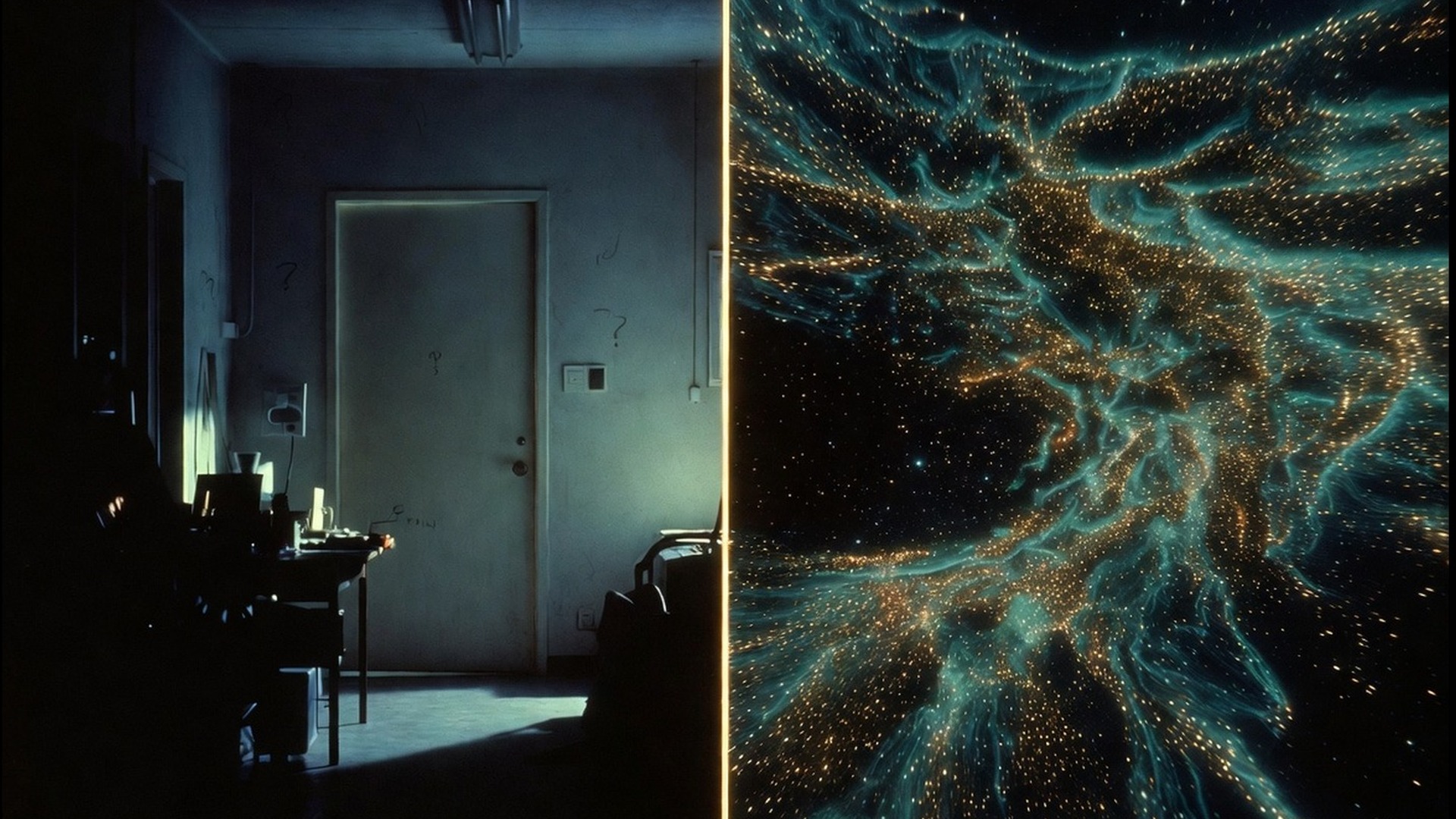 Ordinary room, open cosmos, same board