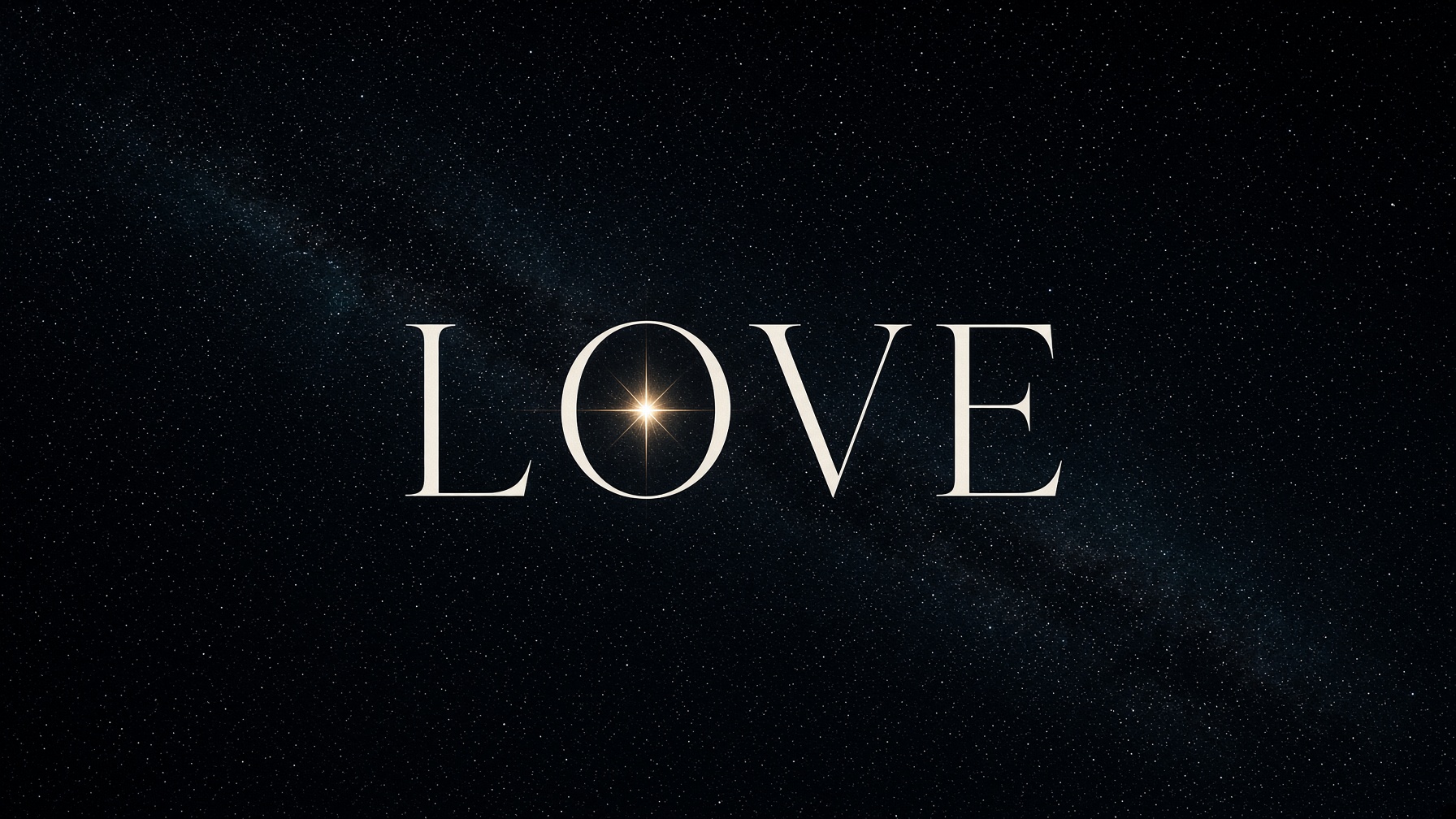 LOVE as a night of gold light. Last of the seven.