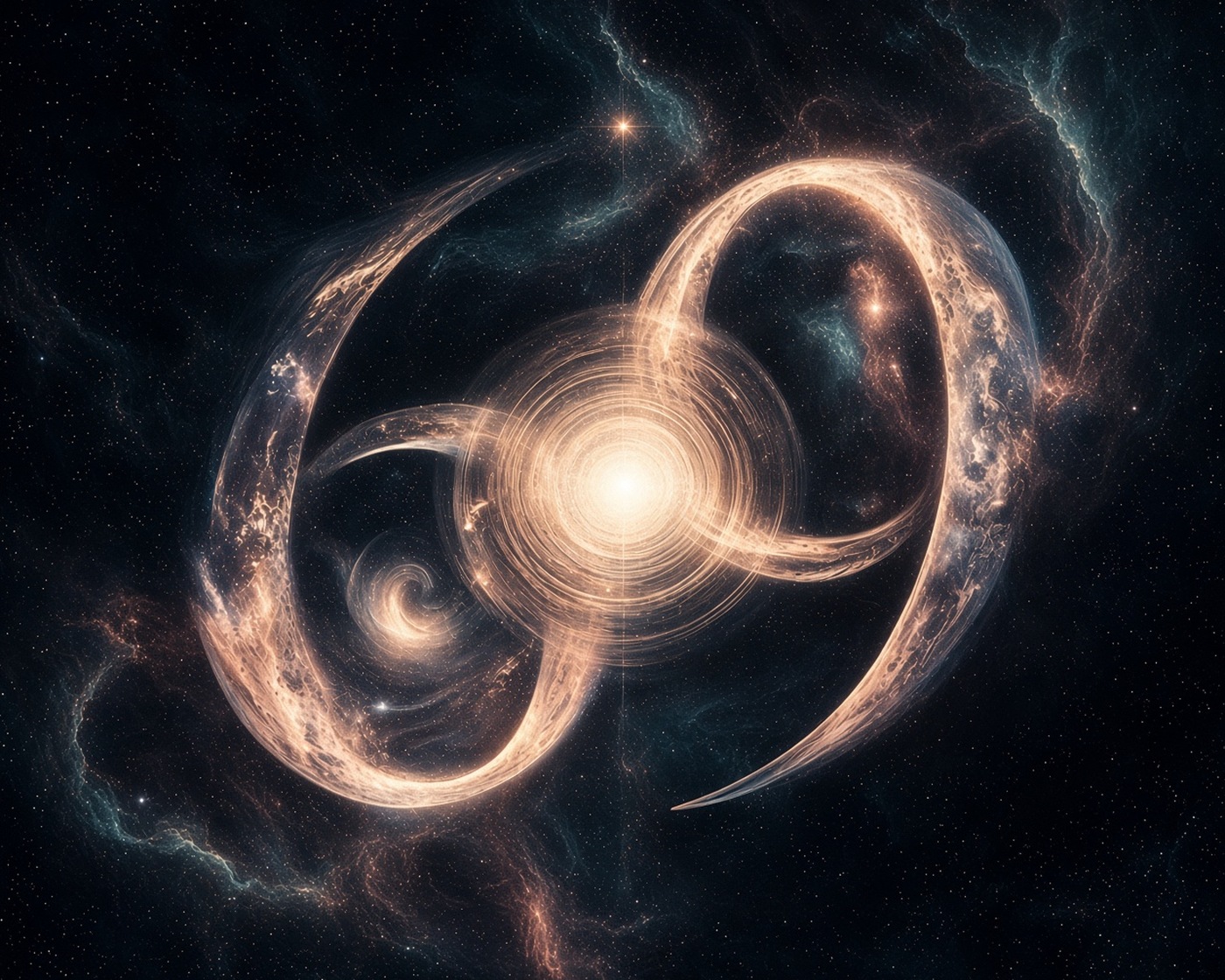 Night field, a gold seal of Love.