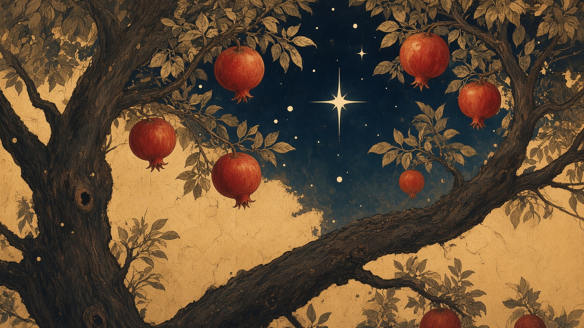 Mythopoesis. Fruit against a listening night. What can actually be eaten.