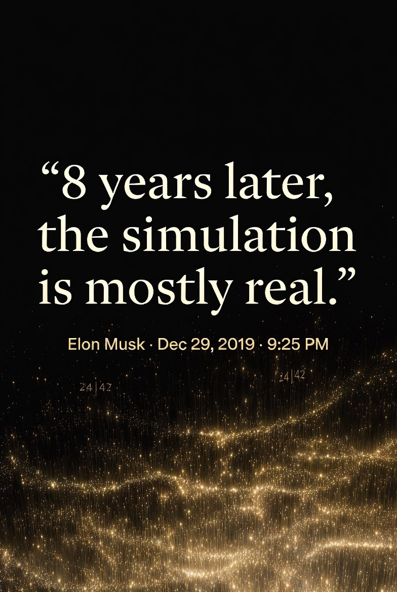 8 years later, the simulation is mostly real · Dec 29, 2019 · Uranus Taurus 2°42′ · 24|42