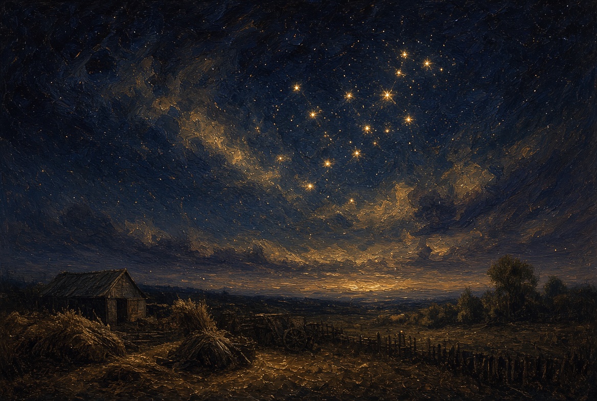Virgo density on the shared walk, harvest maiden, wheat, constellation · 11 of 22