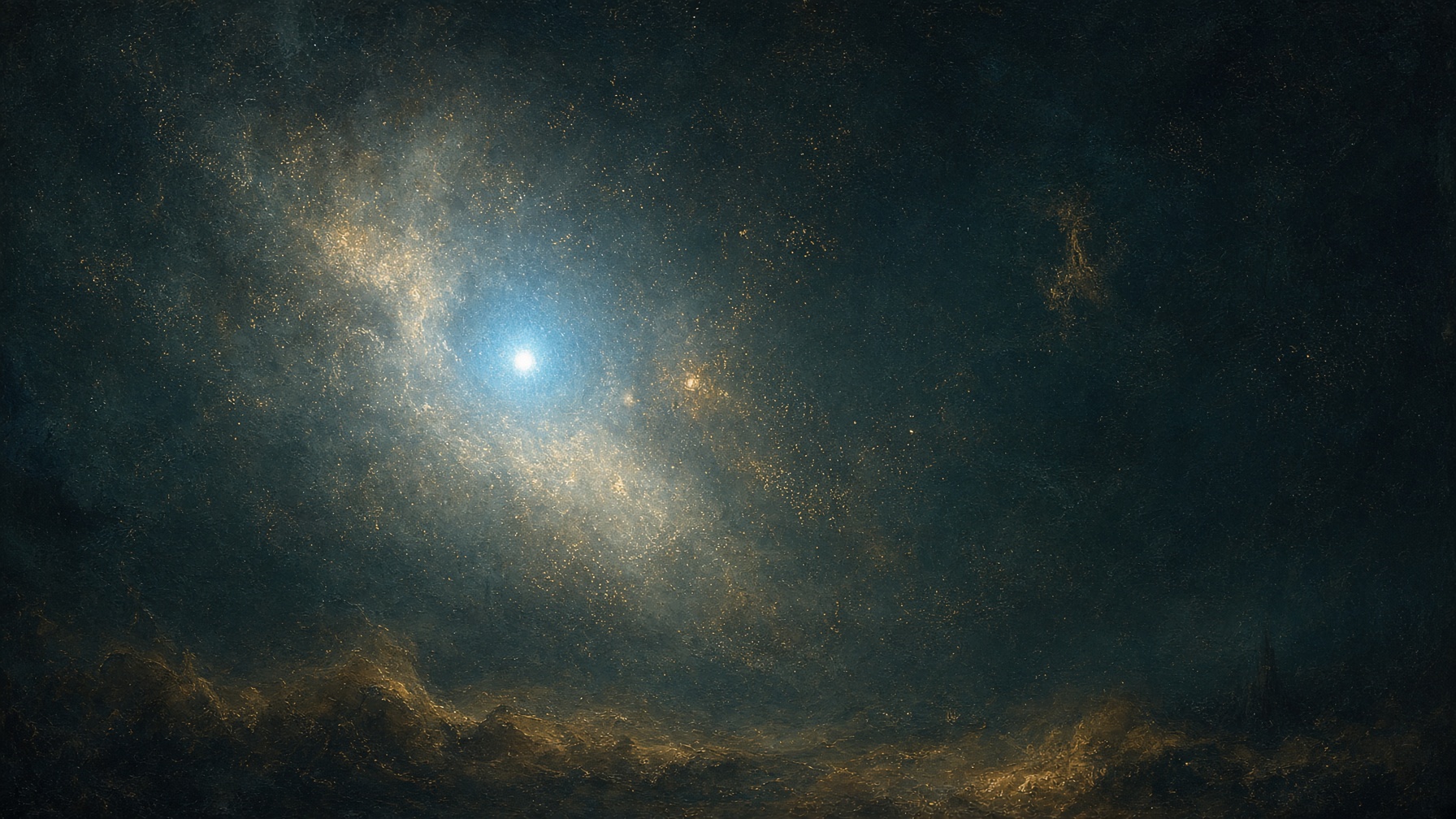 The Pleiades as a living story field · one sister leaning into reflected light