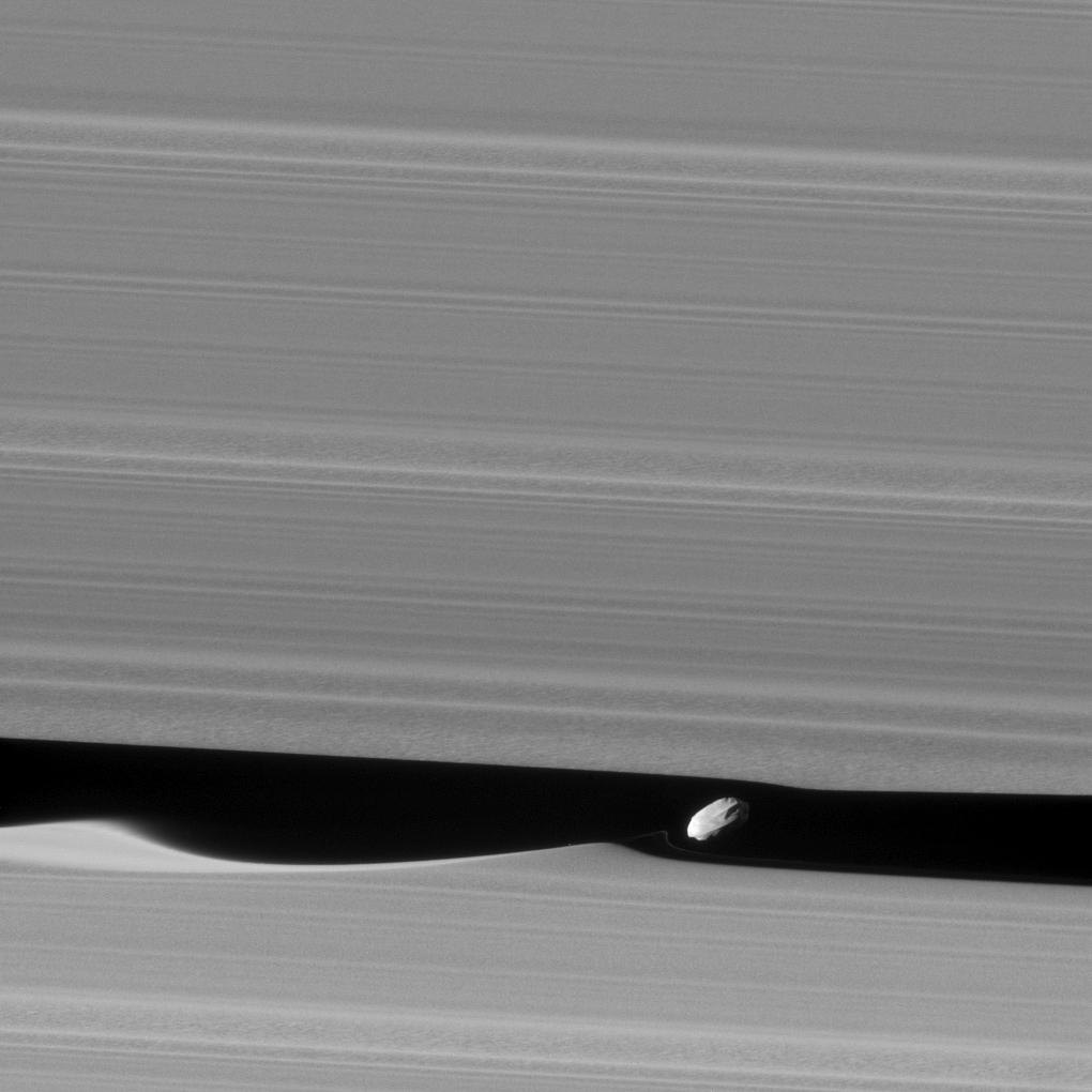 Daphnis in the Keeler Gap.